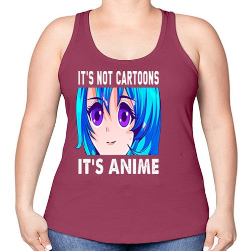its not cartoons its anime253# - anime -Racerback Tank