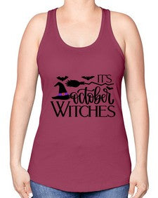 its october witches 34# - witch -Racerback Tank