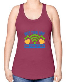 keep your grip on the stick 35# - video games -Racerback Tank