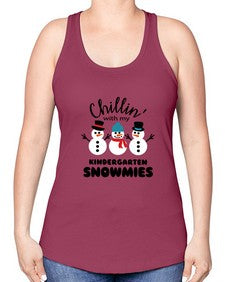 kindergarten snowmies 434# - kindergarten -Racerback Tank