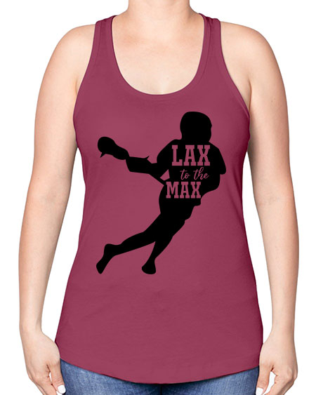 lax to the max 2# - lacrosse -Racerback Tank