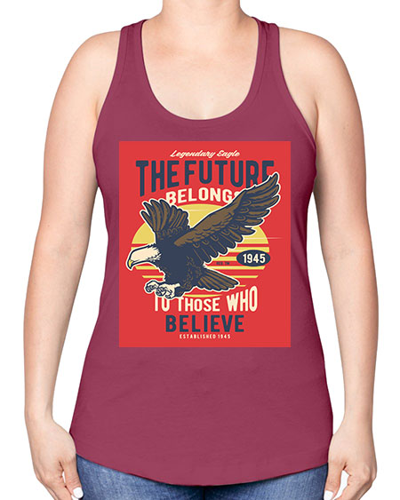 legendary eagle 55# - birds -Racerback Tank