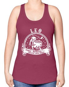 leo 18# - leo -Racerback Tank