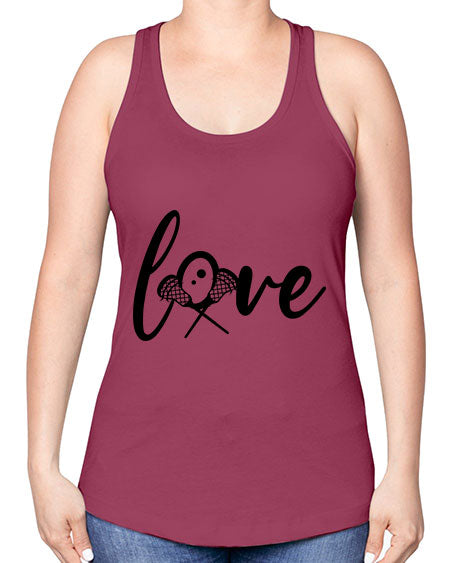 love 4# - lacrosse -Racerback Tank