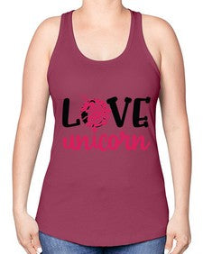 love unicorn 274# - unicorn -Racerback Tank