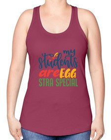 my students are egg strA special Style 295# - teacher -Racerback Tank