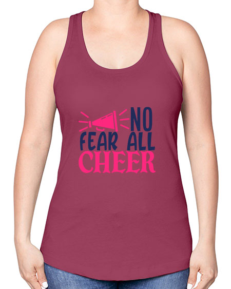 no fear all cheer 1739# - cheer -Racerback Tank