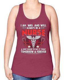 nurse tomorrow and forever 1205# - nurse -Racerback Tank