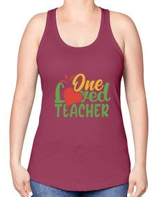 one loved teacher Style 324# - teacher -Racerback Tank