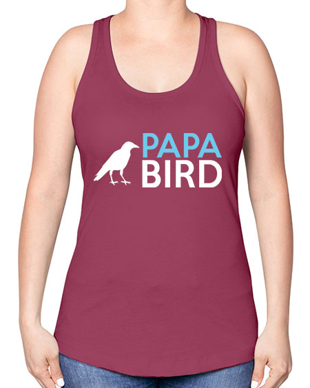papa bird 65# - birds -Racerback Tank