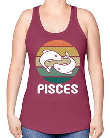 pisces 346# - pisces -Racerback Tank
