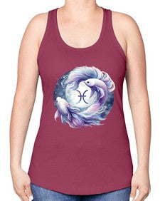 pisces 347# - pisces -Racerback Tank