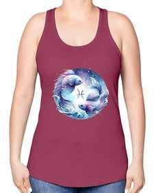 pisces 349# - pisces -Racerback Tank