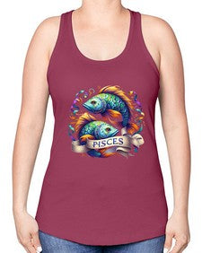 pisces 361# - pisces -Racerback Tank