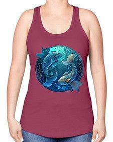pisces 364# - pisces -Racerback Tank