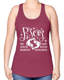 pisces 369# - pisces -Racerback Tank