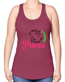 pisces 372# - pisces -Racerback Tank