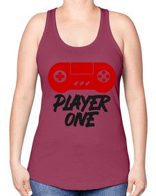 play one 145# - video games -Racerback Tank
