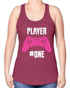 player one 147# - video games -Racerback Tank