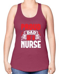 proud dad of a nurse Style 1337# - nurse -Racerback Tank