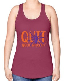 quit your witchin 32# - witch -Racerback Tank