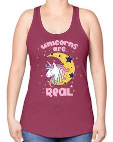 quotes of unicorns unicorns are real unicorns are real 363# - unicorn -Racerback Tank