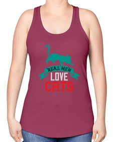 real man love cats o Style 112# - cats -Racerback Tank