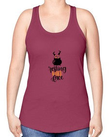 resting witch face 23# - witch -Racerback Tank