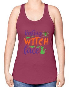 resting witch face 26# - witch -Racerback Tank