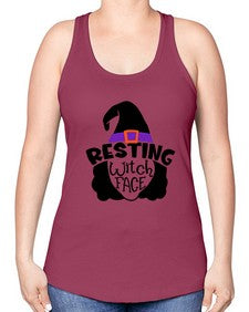 resting witch face 27# - witch -Racerback Tank