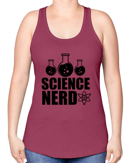 science nerd 62# - general science -Racerback Tank
