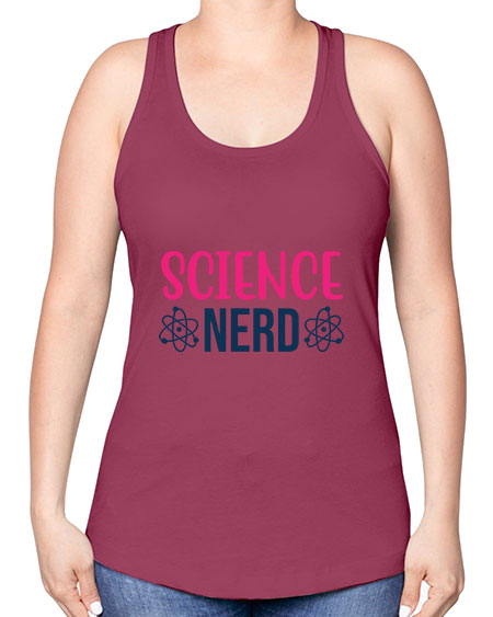 science nerd 65# - general science -Racerback Tank