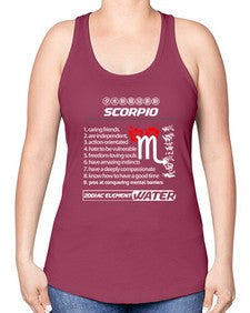 scorpio 456# - scorpio -Racerback Tank