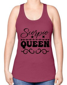 scorpio queen 447# - scorpio -Racerback Tank