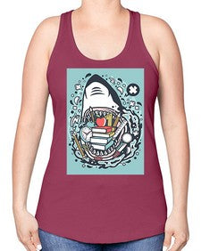 shark school 871# - general school -Racerback Tank