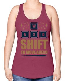 shift to move ahead 149# - video games -Racerback Tank