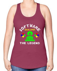 software developer the legend 16# - computer -Racerback Tank