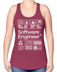 software engineer 1409# - engineer -Racerback Tank