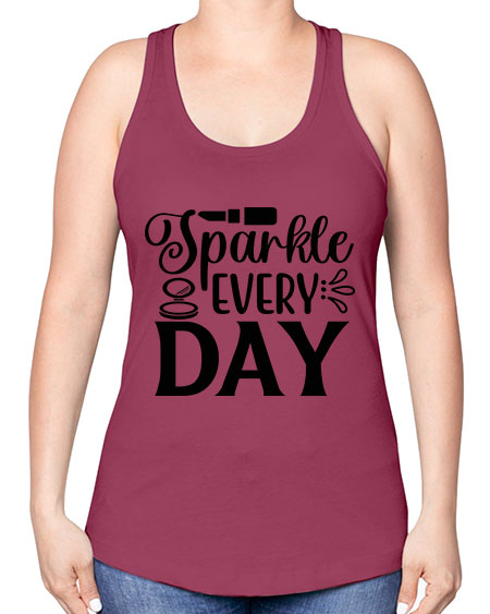 sparkle every day 18# - beauty - fashion -Racerback Tank