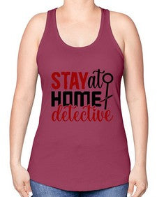 stay at home detective 1112# - true crime -Racerback Tank