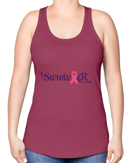survivor Style 3# - breast cancer -Racerback Tank