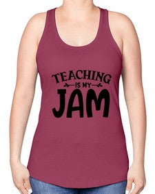 teaching is my jam Style 403# - teacher -Racerback Tank