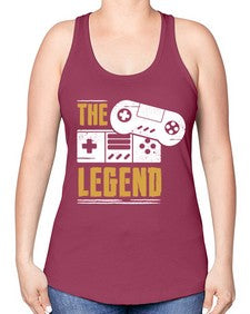 the legend 156# - video games -Racerback Tank
