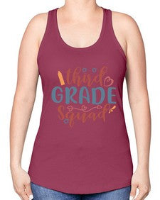 third grade squad 974# - third grade -Racerback Tank