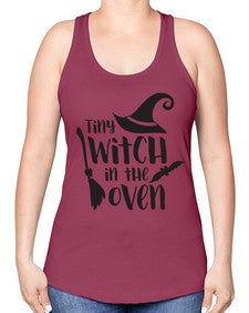 tiny witch in the oven 18# - witch -Racerback Tank