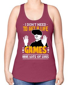 to get a life game 159# - video games -Racerback Tank