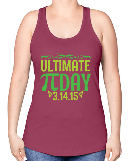 ultimate Pi day 49# - pi -Racerback Tank