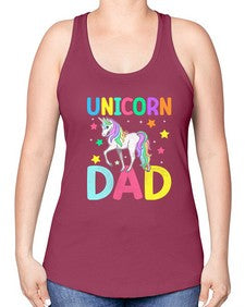 unicorn dad 454# - unicorn -Racerback Tank