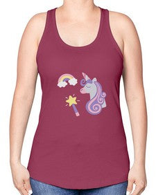 unicorn elements 455# - unicorn -Racerback Tank