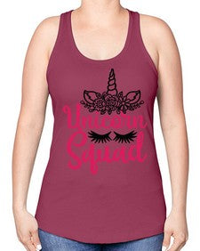 unicorn squad 483# - unicorn -Racerback Tank